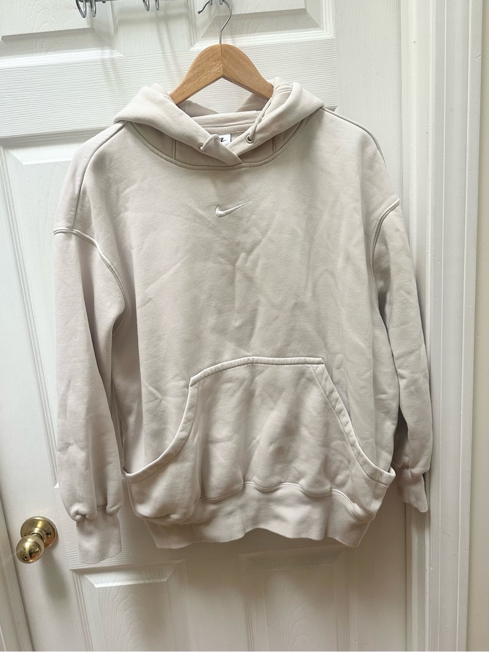 Nike Men’s Hoodie Light Beige tee tan m medium sweatshirt